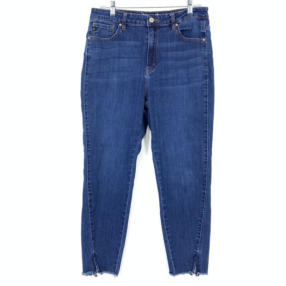 Kancan The Weekend Skinny Jeans Womens Size 15/31 Frayed Hem Ankle Zip